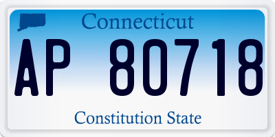 CT license plate AP80718