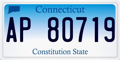 CT license plate AP80719