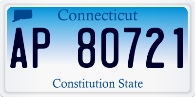 CT license plate AP80721