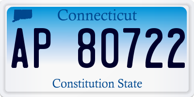 CT license plate AP80722