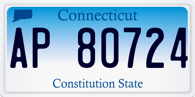 CT license plate AP80724