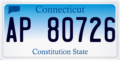 CT license plate AP80726