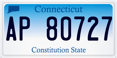 CT license plate AP80727