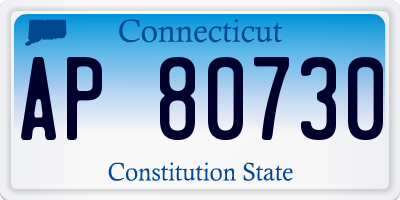 CT license plate AP80730