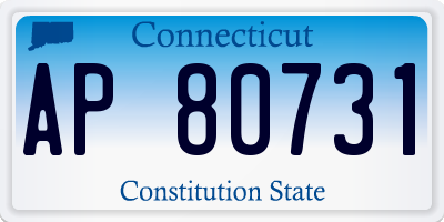 CT license plate AP80731