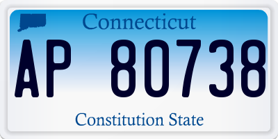 CT license plate AP80738