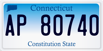 CT license plate AP80740