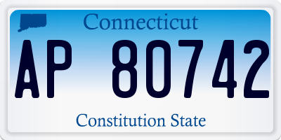 CT license plate AP80742