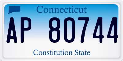 CT license plate AP80744