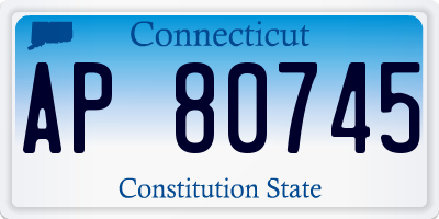 CT license plate AP80745