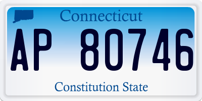 CT license plate AP80746