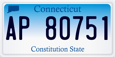 CT license plate AP80751