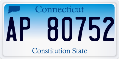 CT license plate AP80752