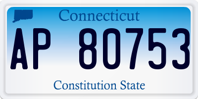 CT license plate AP80753