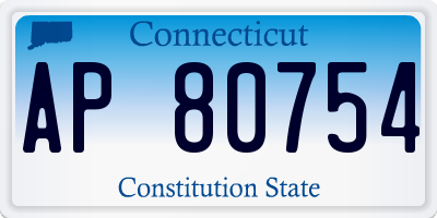 CT license plate AP80754