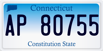 CT license plate AP80755