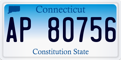 CT license plate AP80756