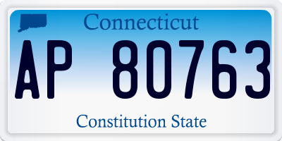 CT license plate AP80763