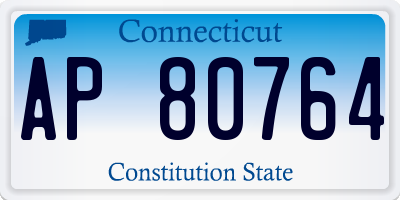 CT license plate AP80764