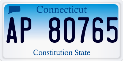 CT license plate AP80765