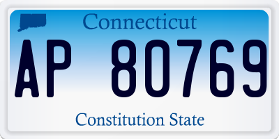 CT license plate AP80769