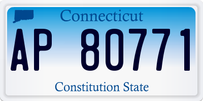 CT license plate AP80771