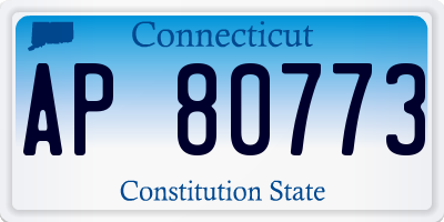 CT license plate AP80773