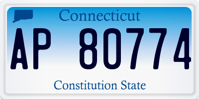 CT license plate AP80774