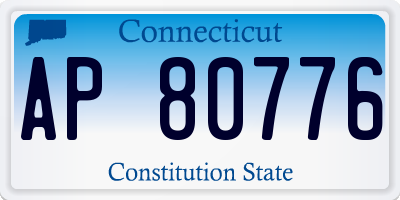 CT license plate AP80776