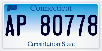 CT license plate AP80778