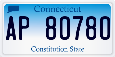 CT license plate AP80780