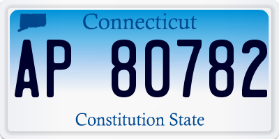 CT license plate AP80782