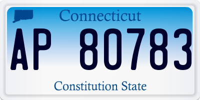 CT license plate AP80783