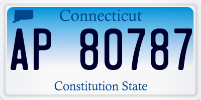 CT license plate AP80787