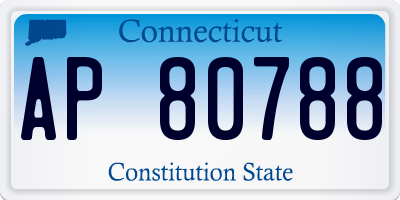 CT license plate AP80788