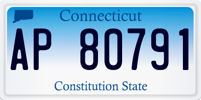 CT license plate AP80791