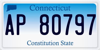 CT license plate AP80797