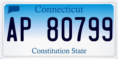 CT license plate AP80799