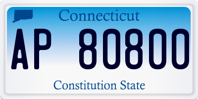 CT license plate AP80800