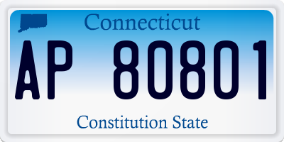 CT license plate AP80801