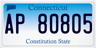 CT license plate AP80805