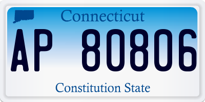 CT license plate AP80806