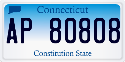 CT license plate AP80808