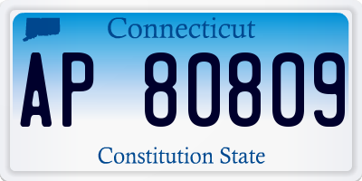 CT license plate AP80809