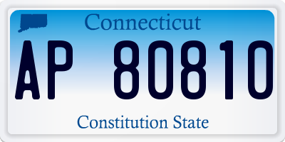 CT license plate AP80810