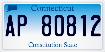 CT license plate AP80812