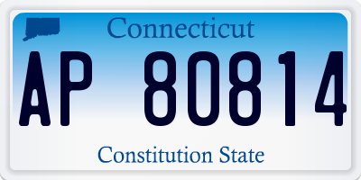 CT license plate AP80814