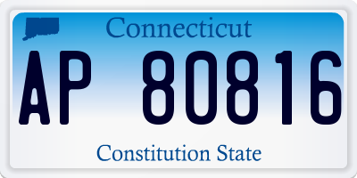 CT license plate AP80816