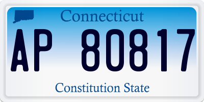 CT license plate AP80817