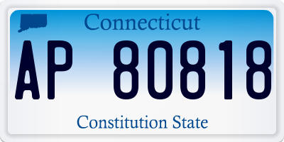 CT license plate AP80818